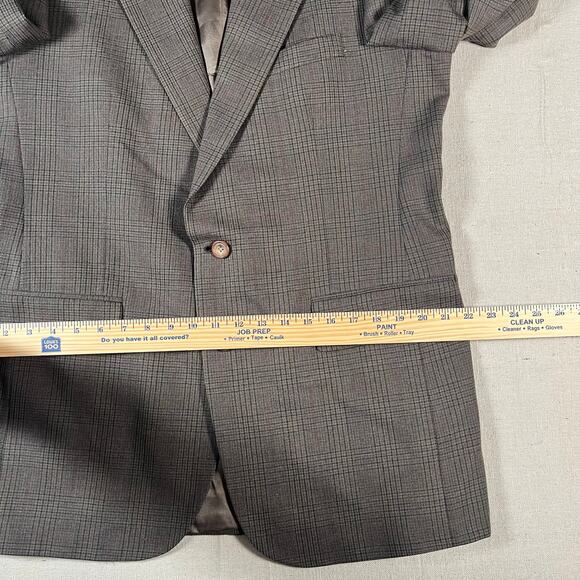 Vintage Chaps Ralph Lauren Mens Sports Coat 44R Tattersall Virgin Wool Academia - Picture 7 of 11